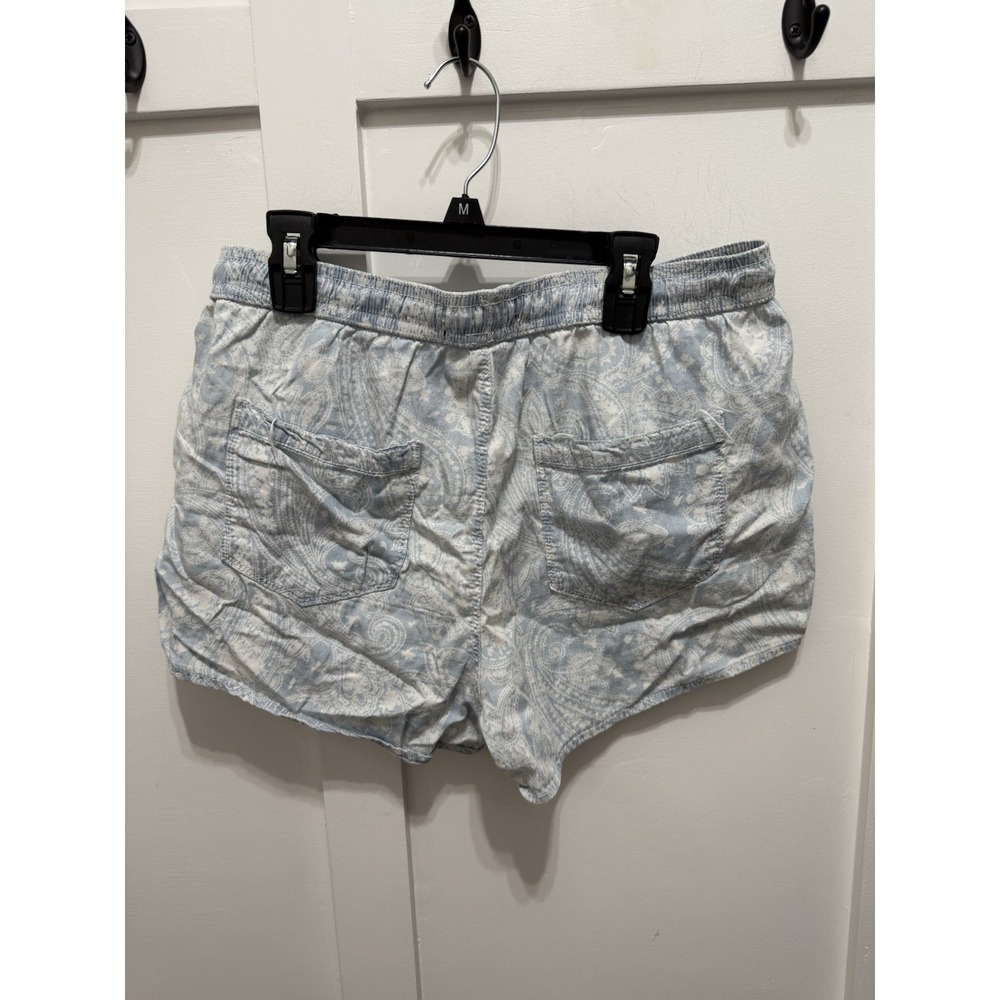 Rewash Shorts Womens Size Large Paisley‎ Print Blue White Beachy Lightweight